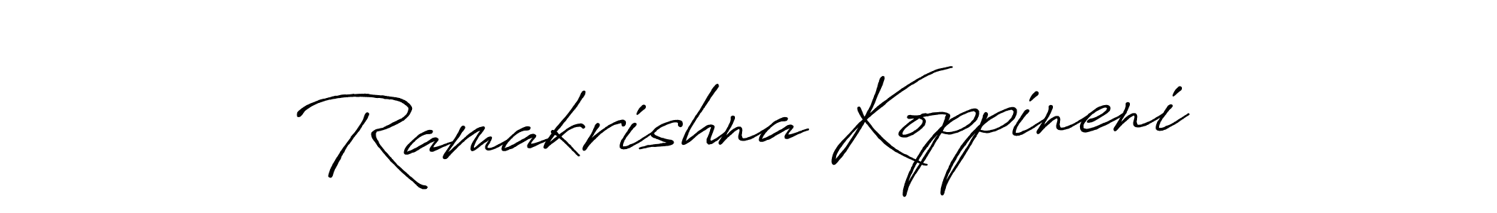 Similarly Antro_Vectra_Bolder is the best handwritten signature design. Signature creator online .You can use it as an online autograph creator for name Ramakrishna Koppineni. Ramakrishna Koppineni signature style 7 images and pictures png