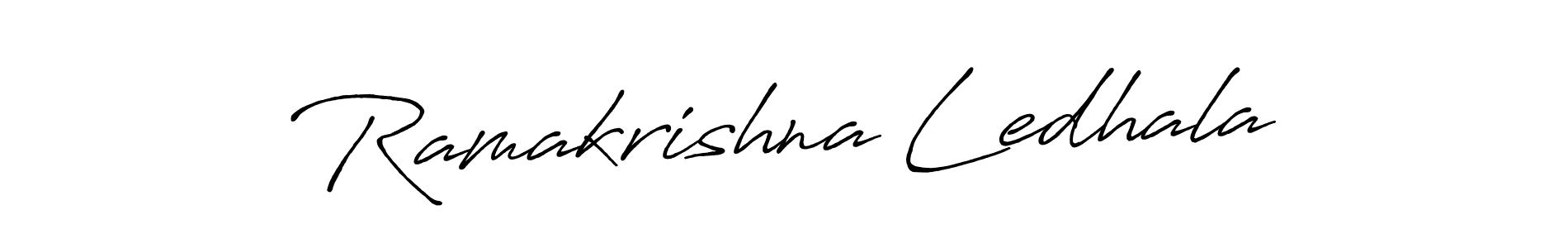 Make a short Ramakrishna Ledhala signature style. Manage your documents anywhere anytime using Antro_Vectra_Bolder. Create and add eSignatures, submit forms, share and send files easily. Ramakrishna Ledhala signature style 7 images and pictures png