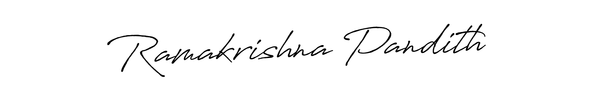 Antro_Vectra_Bolder is a professional signature style that is perfect for those who want to add a touch of class to their signature. It is also a great choice for those who want to make their signature more unique. Get Ramakrishna Pandith name to fancy signature for free. Ramakrishna Pandith signature style 7 images and pictures png