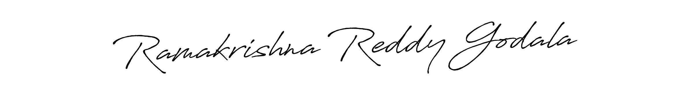 Antro_Vectra_Bolder is a professional signature style that is perfect for those who want to add a touch of class to their signature. It is also a great choice for those who want to make their signature more unique. Get Ramakrishna Reddy Godala name to fancy signature for free. Ramakrishna Reddy Godala signature style 7 images and pictures png