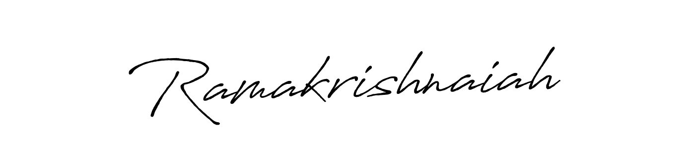 How to make Ramakrishnaiah name signature. Use Antro_Vectra_Bolder style for creating short signs online. This is the latest handwritten sign. Ramakrishnaiah signature style 7 images and pictures png