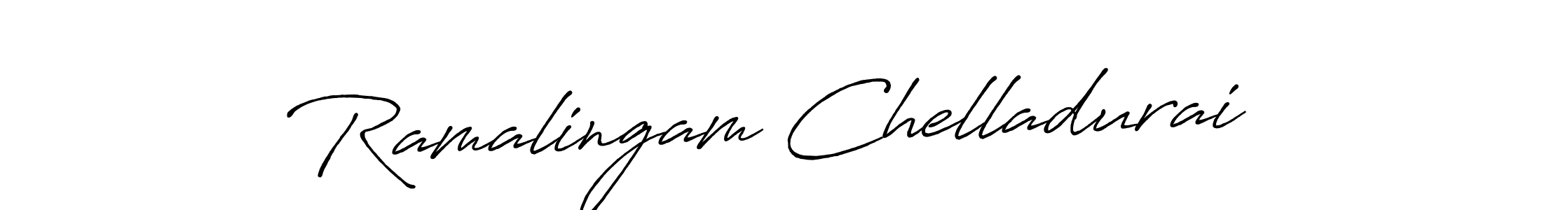 Create a beautiful signature design for name Ramalingam Chelladurai. With this signature (Antro_Vectra_Bolder) fonts, you can make a handwritten signature for free. Ramalingam Chelladurai signature style 7 images and pictures png