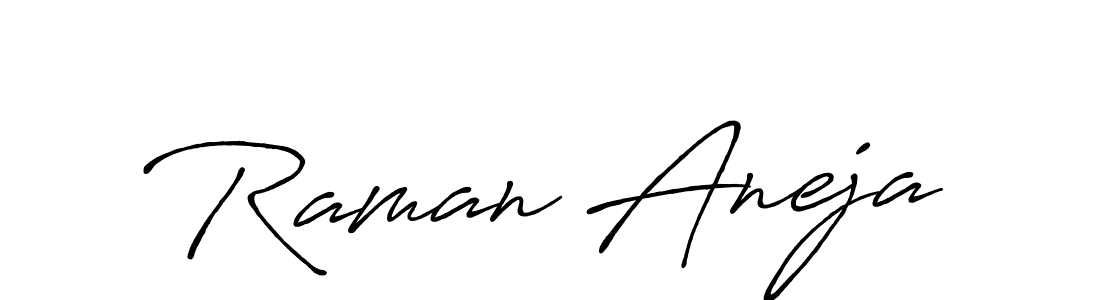 Also we have Raman Aneja name is the best signature style. Create professional handwritten signature collection using Antro_Vectra_Bolder autograph style. Raman Aneja signature style 7 images and pictures png