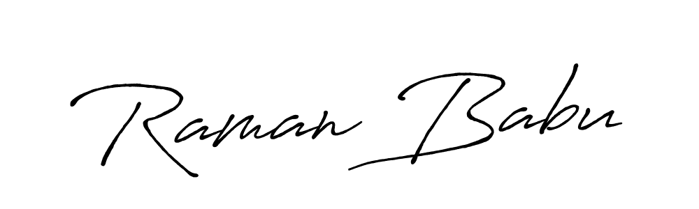 Raman Babu stylish signature style. Best Handwritten Sign (Antro_Vectra_Bolder) for my name. Handwritten Signature Collection Ideas for my name Raman Babu. Raman Babu signature style 7 images and pictures png