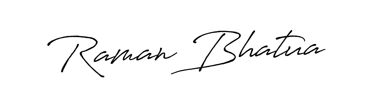 Use a signature maker to create a handwritten signature online. With this signature software, you can design (Antro_Vectra_Bolder) your own signature for name Raman Bhatua. Raman Bhatua signature style 7 images and pictures png