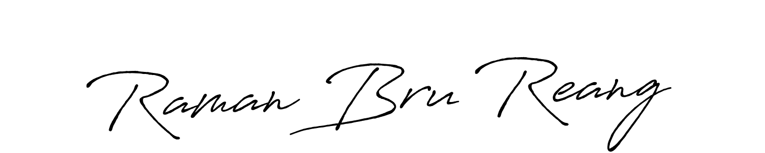 The best way (Antro_Vectra_Bolder) to make a short signature is to pick only two or three words in your name. The name Raman Bru Reang include a total of six letters. For converting this name. Raman Bru Reang signature style 7 images and pictures png
