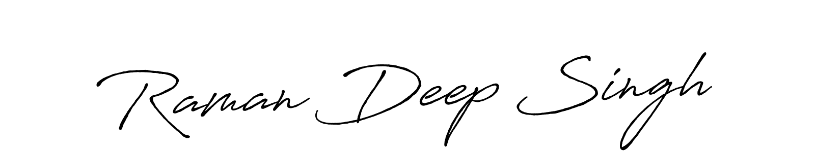 Raman Deep Singh stylish signature style. Best Handwritten Sign (Antro_Vectra_Bolder) for my name. Handwritten Signature Collection Ideas for my name Raman Deep Singh. Raman Deep Singh signature style 7 images and pictures png