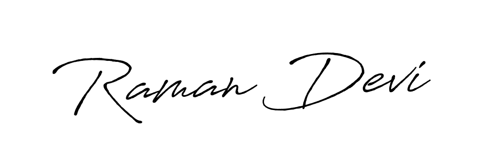 Make a beautiful signature design for name Raman Devi. With this signature (Antro_Vectra_Bolder) style, you can create a handwritten signature for free. Raman Devi signature style 7 images and pictures png