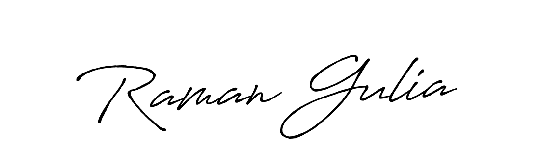 How to make Raman Gulia signature? Antro_Vectra_Bolder is a professional autograph style. Create handwritten signature for Raman Gulia name. Raman Gulia signature style 7 images and pictures png