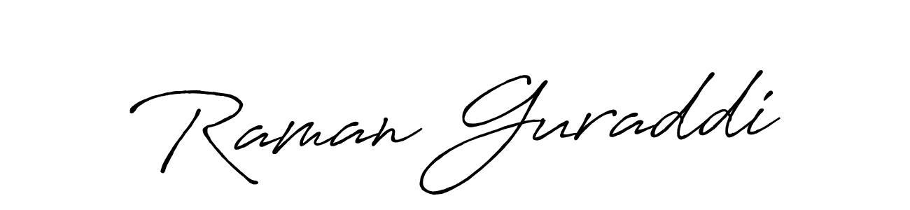 Raman Guraddi stylish signature style. Best Handwritten Sign (Antro_Vectra_Bolder) for my name. Handwritten Signature Collection Ideas for my name Raman Guraddi. Raman Guraddi signature style 7 images and pictures png