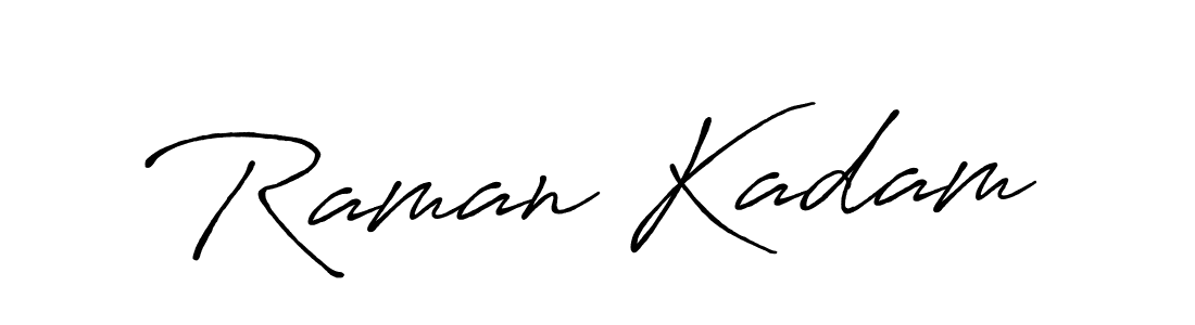 Make a beautiful signature design for name Raman Kadam. With this signature (Antro_Vectra_Bolder) style, you can create a handwritten signature for free. Raman Kadam signature style 7 images and pictures png