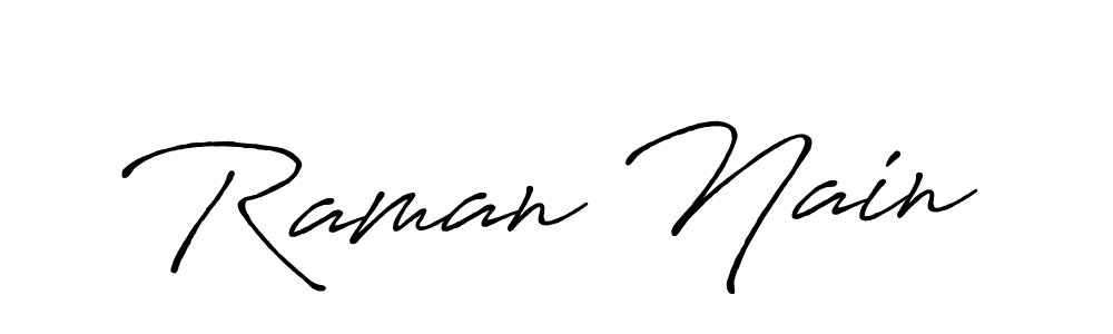 The best way (Antro_Vectra_Bolder) to make a short signature is to pick only two or three words in your name. The name Raman Nain include a total of six letters. For converting this name. Raman Nain signature style 7 images and pictures png