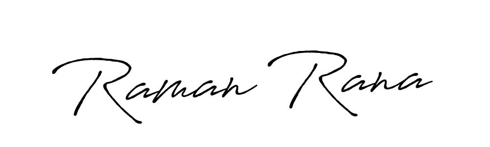 Make a beautiful signature design for name Raman Rana. With this signature (Antro_Vectra_Bolder) style, you can create a handwritten signature for free. Raman Rana signature style 7 images and pictures png