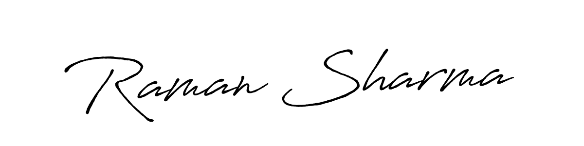 Use a signature maker to create a handwritten signature online. With this signature software, you can design (Antro_Vectra_Bolder) your own signature for name Raman Sharma. Raman Sharma signature style 7 images and pictures png