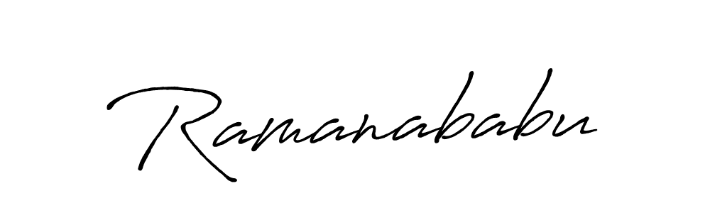 You should practise on your own different ways (Antro_Vectra_Bolder) to write your name (Ramanababu) in signature. don't let someone else do it for you. Ramanababu signature style 7 images and pictures png