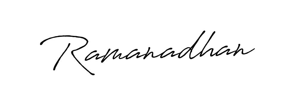 How to make Ramanadhan signature? Antro_Vectra_Bolder is a professional autograph style. Create handwritten signature for Ramanadhan name. Ramanadhan signature style 7 images and pictures png