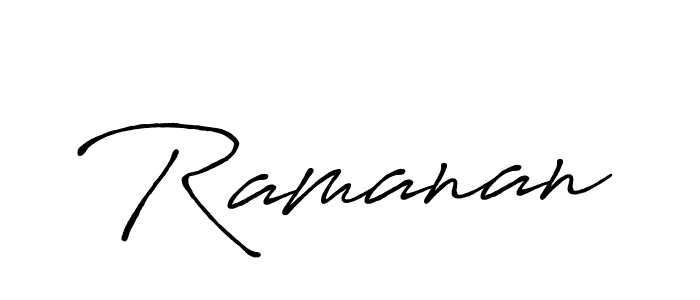 How to make Ramanan signature? Antro_Vectra_Bolder is a professional autograph style. Create handwritten signature for Ramanan name. Ramanan signature style 7 images and pictures png