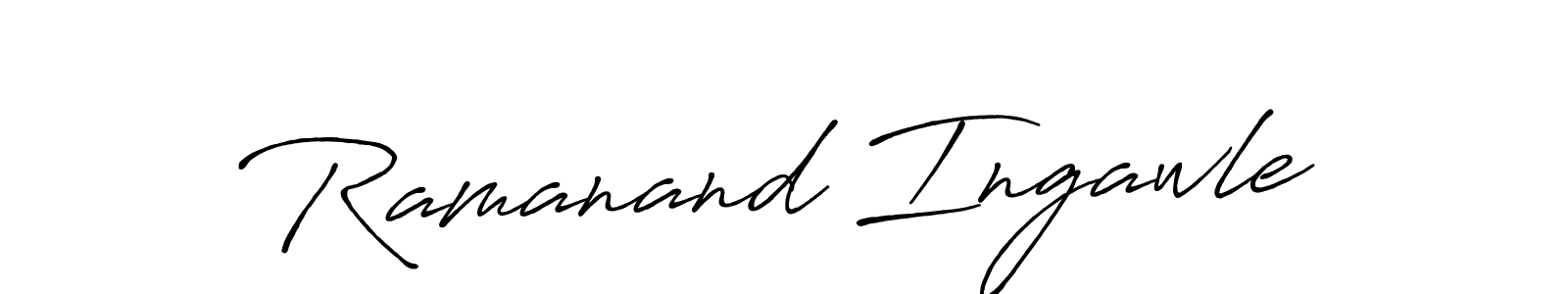 Similarly Antro_Vectra_Bolder is the best handwritten signature design. Signature creator online .You can use it as an online autograph creator for name Ramanand Ingawle. Ramanand Ingawle signature style 7 images and pictures png