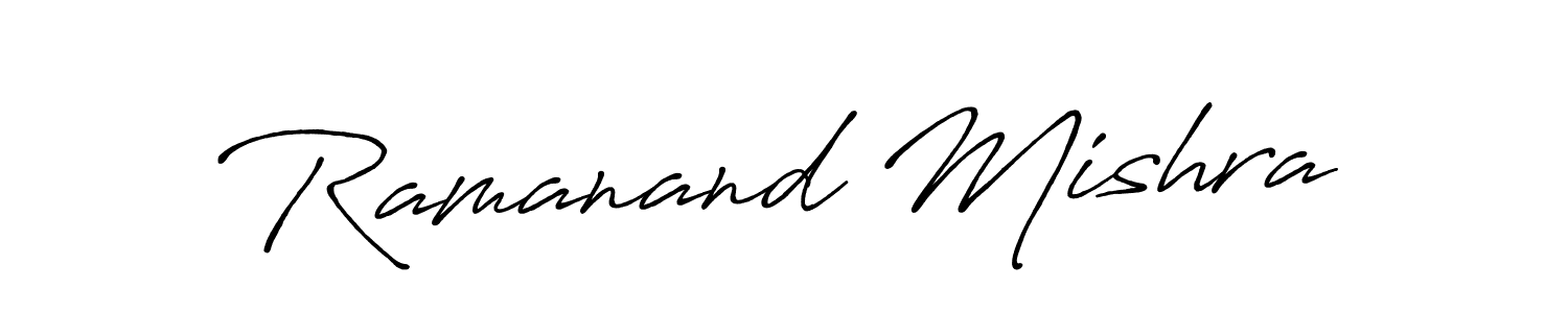 How to make Ramanand Mishra signature? Antro_Vectra_Bolder is a professional autograph style. Create handwritten signature for Ramanand Mishra name. Ramanand Mishra signature style 7 images and pictures png