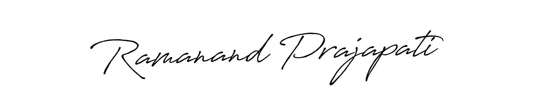 You should practise on your own different ways (Antro_Vectra_Bolder) to write your name (Ramanand Prajapati) in signature. don't let someone else do it for you. Ramanand Prajapati signature style 7 images and pictures png