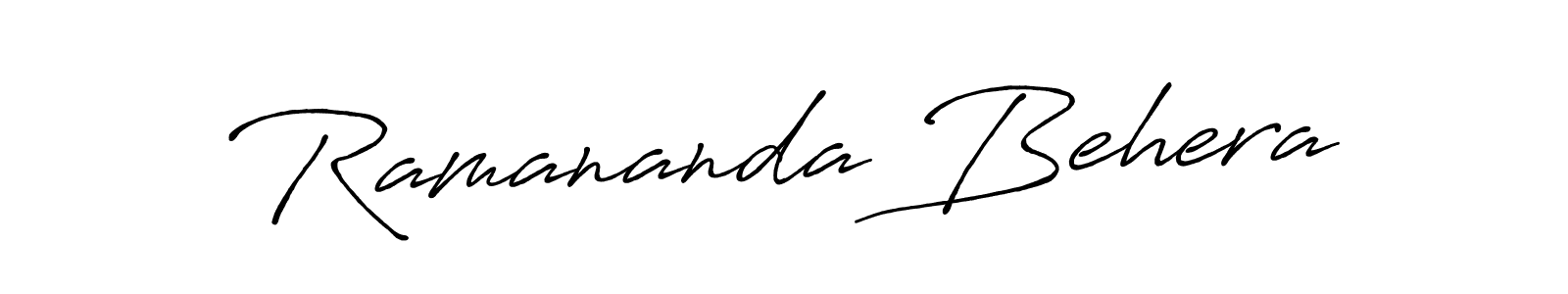 The best way (Antro_Vectra_Bolder) to make a short signature is to pick only two or three words in your name. The name Ramananda Behera include a total of six letters. For converting this name. Ramananda Behera signature style 7 images and pictures png