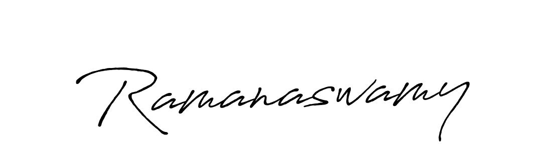 Design your own signature with our free online signature maker. With this signature software, you can create a handwritten (Antro_Vectra_Bolder) signature for name Ramanaswamy. Ramanaswamy signature style 7 images and pictures png
