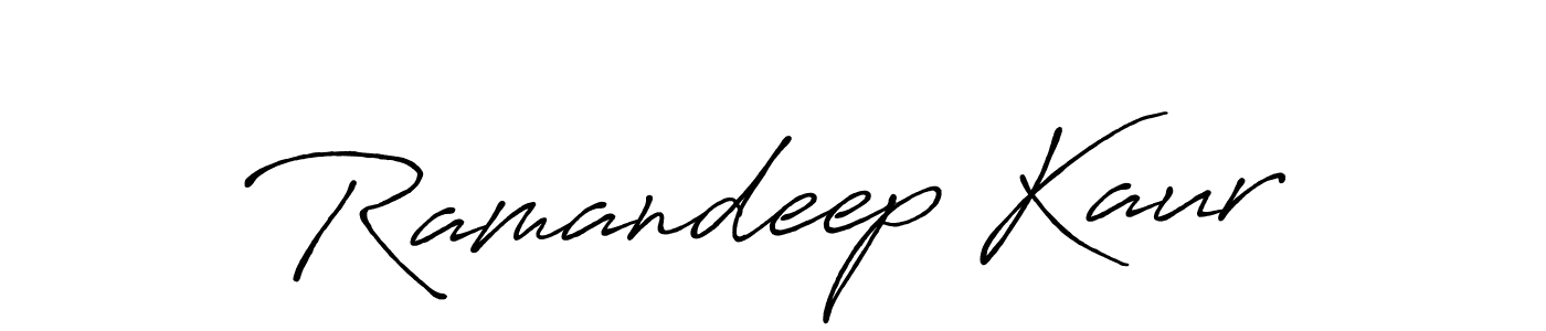 How to make Ramandeep Kaur signature? Antro_Vectra_Bolder is a professional autograph style. Create handwritten signature for Ramandeep Kaur name. Ramandeep Kaur signature style 7 images and pictures png