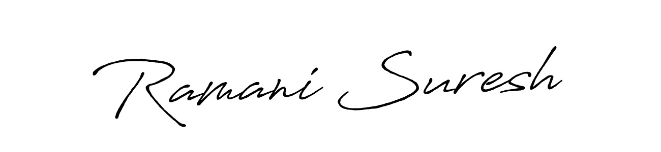 Also we have Ramani Suresh name is the best signature style. Create professional handwritten signature collection using Antro_Vectra_Bolder autograph style. Ramani Suresh signature style 7 images and pictures png