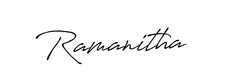 The best way (Antro_Vectra_Bolder) to make a short signature is to pick only two or three words in your name. The name Ramanitha include a total of six letters. For converting this name. Ramanitha signature style 7 images and pictures png