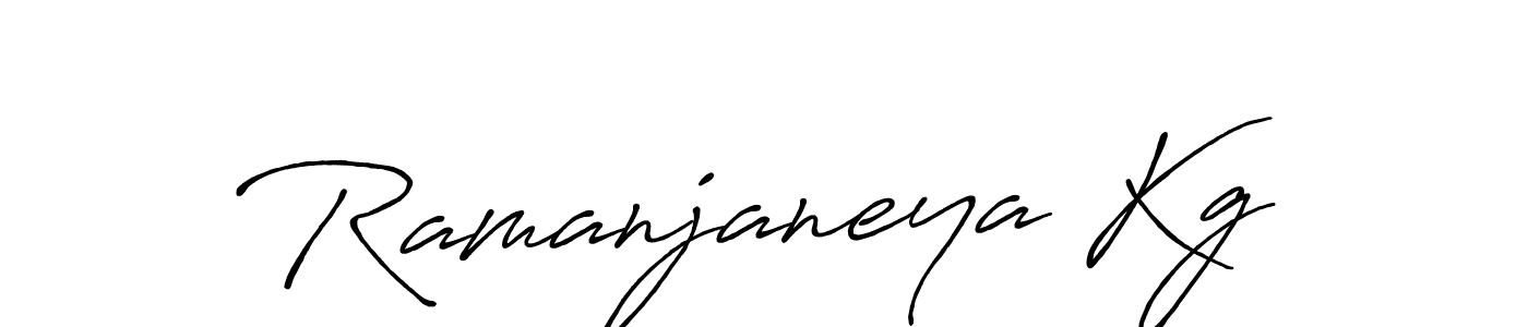 Create a beautiful signature design for name Ramanjaneya Kg. With this signature (Antro_Vectra_Bolder) fonts, you can make a handwritten signature for free. Ramanjaneya Kg signature style 7 images and pictures png