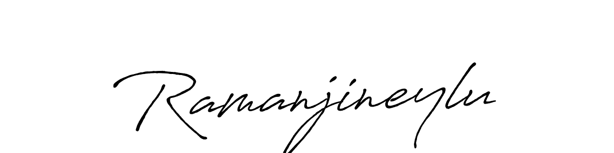 You should practise on your own different ways (Antro_Vectra_Bolder) to write your name (Ramanjineylu) in signature. don't let someone else do it for you. Ramanjineylu signature style 7 images and pictures png