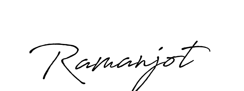 Design your own signature with our free online signature maker. With this signature software, you can create a handwritten (Antro_Vectra_Bolder) signature for name Ramanjot. Ramanjot signature style 7 images and pictures png