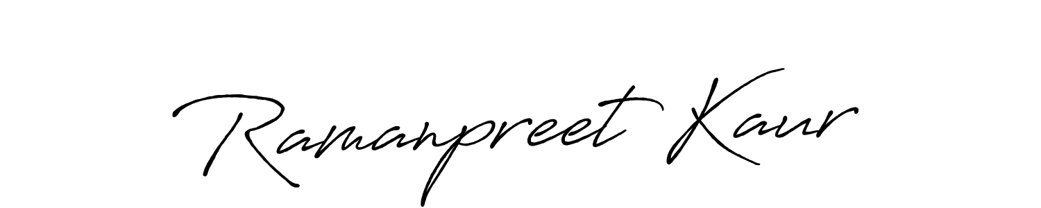 How to make Ramanpreet Kaur signature? Antro_Vectra_Bolder is a professional autograph style. Create handwritten signature for Ramanpreet Kaur name. Ramanpreet Kaur signature style 7 images and pictures png