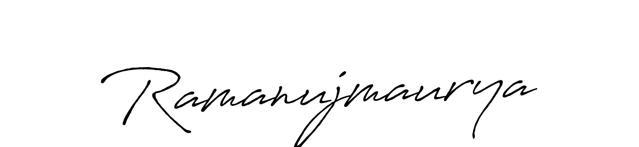 Create a beautiful signature design for name Ramanujmaurya. With this signature (Antro_Vectra_Bolder) fonts, you can make a handwritten signature for free. Ramanujmaurya signature style 7 images and pictures png