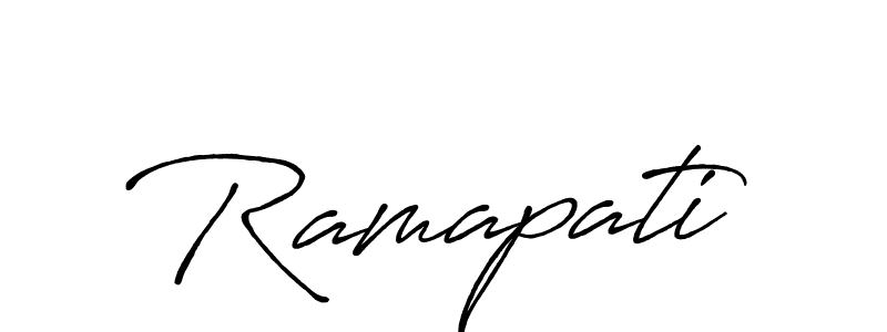 How to make Ramapati signature? Antro_Vectra_Bolder is a professional autograph style. Create handwritten signature for Ramapati name. Ramapati signature style 7 images and pictures png