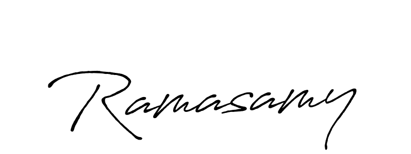 Make a beautiful signature design for name Ramasamy. With this signature (Antro_Vectra_Bolder) style, you can create a handwritten signature for free. Ramasamy signature style 7 images and pictures png