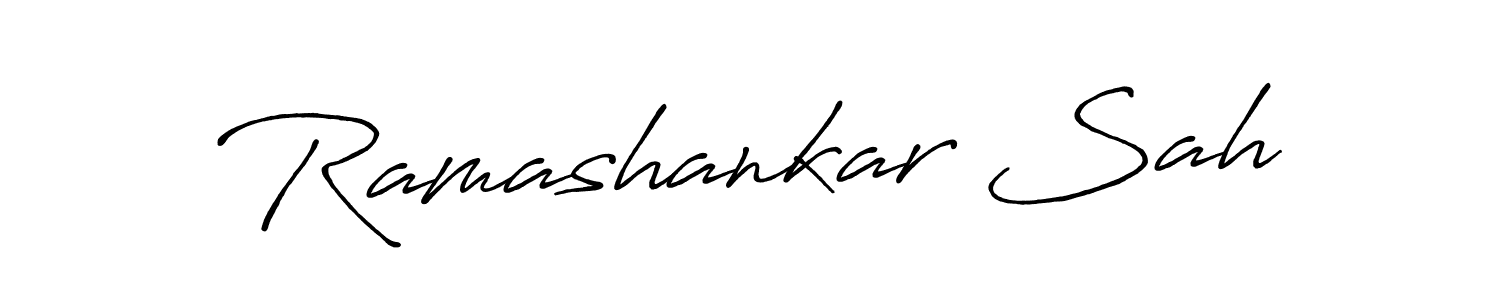 Antro_Vectra_Bolder is a professional signature style that is perfect for those who want to add a touch of class to their signature. It is also a great choice for those who want to make their signature more unique. Get Ramashankar Sah name to fancy signature for free. Ramashankar Sah signature style 7 images and pictures png