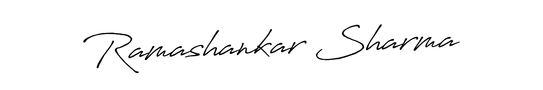 Make a beautiful signature design for name Ramashankar Sharma. With this signature (Antro_Vectra_Bolder) style, you can create a handwritten signature for free. Ramashankar Sharma signature style 7 images and pictures png