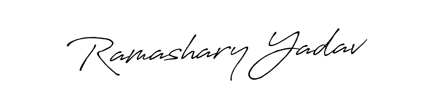 It looks lik you need a new signature style for name Ramashary Yadav. Design unique handwritten (Antro_Vectra_Bolder) signature with our free signature maker in just a few clicks. Ramashary Yadav signature style 7 images and pictures png