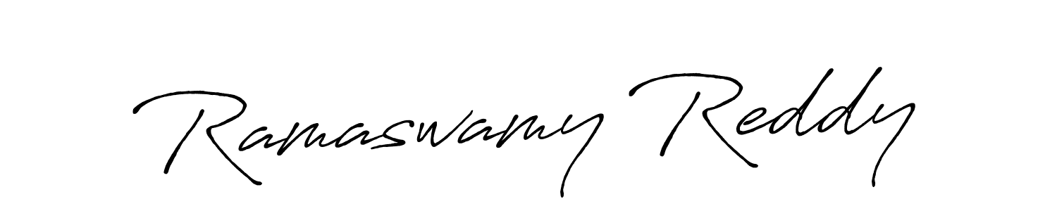 Design your own signature with our free online signature maker. With this signature software, you can create a handwritten (Antro_Vectra_Bolder) signature for name Ramaswamy Reddy. Ramaswamy Reddy signature style 7 images and pictures png