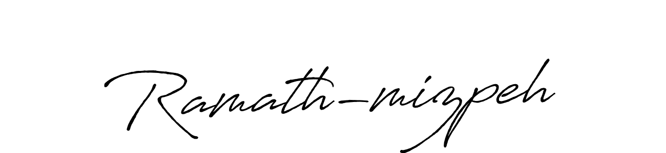 How to make Ramath-mizpeh name signature. Use Antro_Vectra_Bolder style for creating short signs online. This is the latest handwritten sign. Ramath-mizpeh signature style 7 images and pictures png