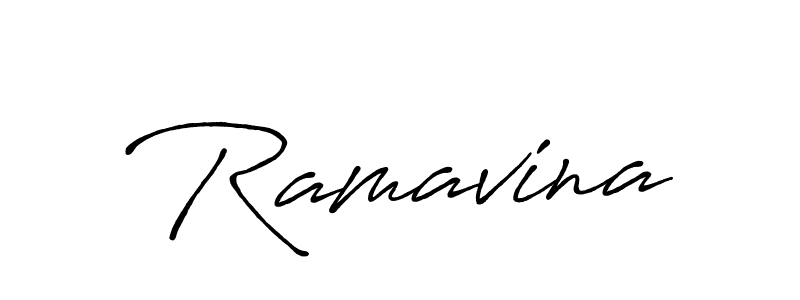 How to make Ramavina signature? Antro_Vectra_Bolder is a professional autograph style. Create handwritten signature for Ramavina name. Ramavina signature style 7 images and pictures png