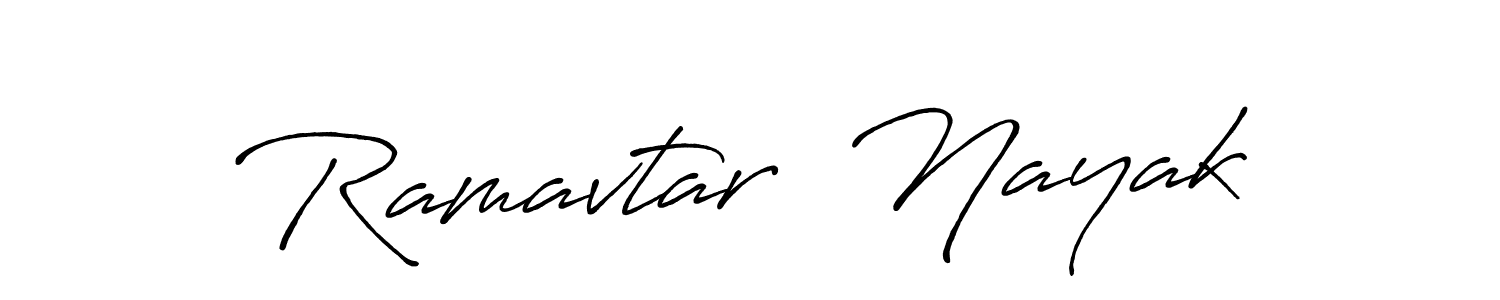 How to make Ramavtar  Nayak name signature. Use Antro_Vectra_Bolder style for creating short signs online. This is the latest handwritten sign. Ramavtar  Nayak signature style 7 images and pictures png