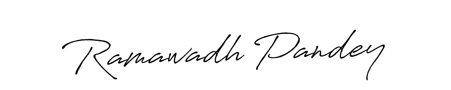 The best way (Antro_Vectra_Bolder) to make a short signature is to pick only two or three words in your name. The name Ramawadh Pandey include a total of six letters. For converting this name. Ramawadh Pandey signature style 7 images and pictures png