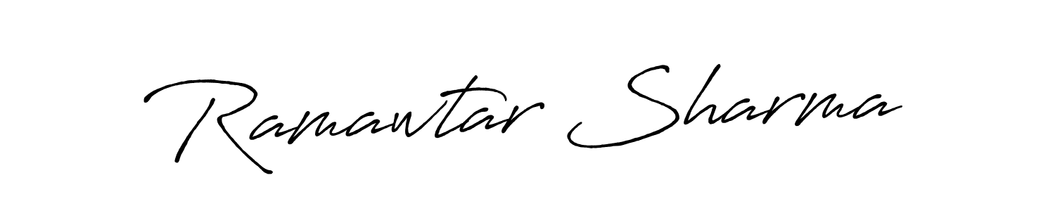 Ramawtar Sharma stylish signature style. Best Handwritten Sign (Antro_Vectra_Bolder) for my name. Handwritten Signature Collection Ideas for my name Ramawtar Sharma. Ramawtar Sharma signature style 7 images and pictures png