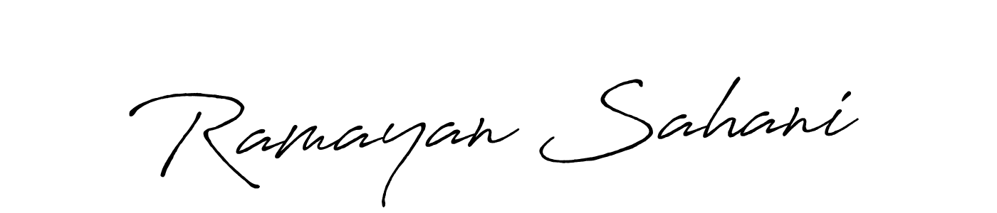How to make Ramayan Sahani signature? Antro_Vectra_Bolder is a professional autograph style. Create handwritten signature for Ramayan Sahani name. Ramayan Sahani signature style 7 images and pictures png