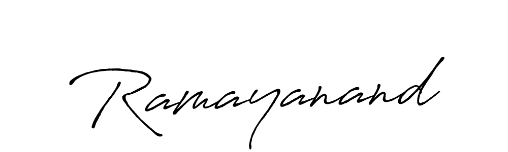 How to make Ramayanand signature? Antro_Vectra_Bolder is a professional autograph style. Create handwritten signature for Ramayanand name. Ramayanand signature style 7 images and pictures png
