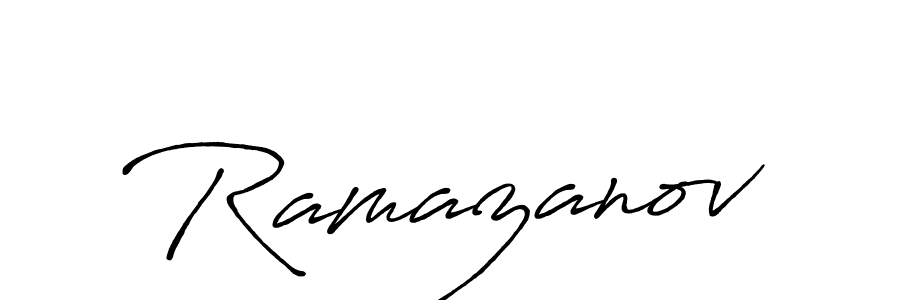 Antro_Vectra_Bolder is a professional signature style that is perfect for those who want to add a touch of class to their signature. It is also a great choice for those who want to make their signature more unique. Get Ramazanov name to fancy signature for free. Ramazanov signature style 7 images and pictures png