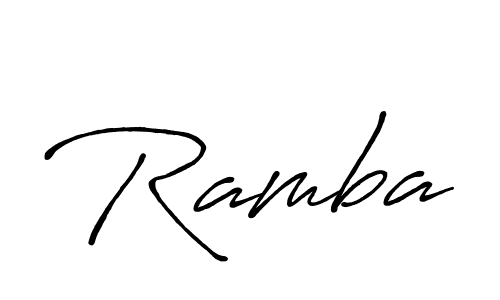 You should practise on your own different ways (Antro_Vectra_Bolder) to write your name (Ramba) in signature. don't let someone else do it for you. Ramba signature style 7 images and pictures png