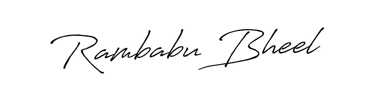 Similarly Antro_Vectra_Bolder is the best handwritten signature design. Signature creator online .You can use it as an online autograph creator for name Rambabu Bheel. Rambabu Bheel signature style 7 images and pictures png